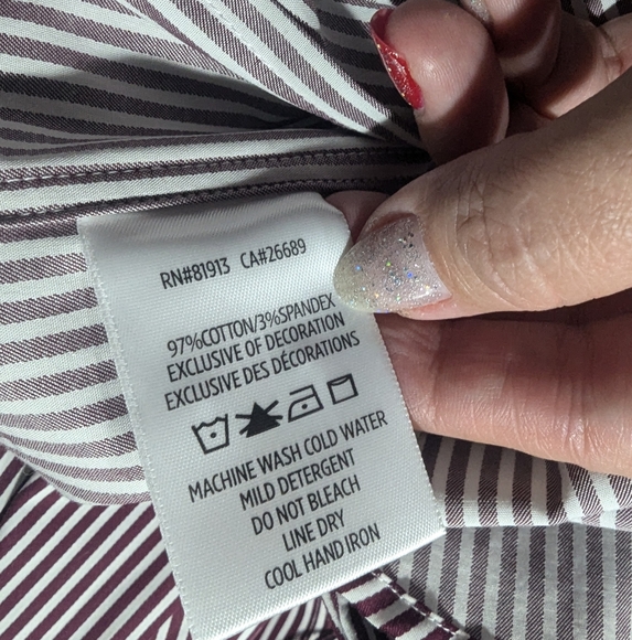 Robert Graham Luther Dress Shirt Men XL Burgundy Stripe Button Long Sleeve NWT - Picture 16 of 16